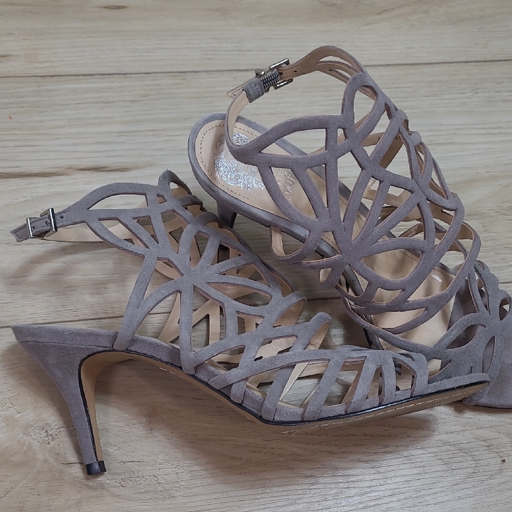 Vince Camuto Taupe Strappy Heels Size 8.5